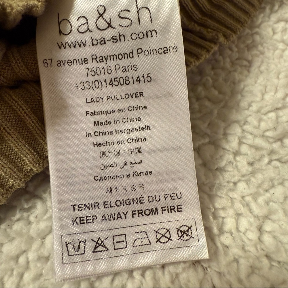 ba&sh Beige Cubalt Ribbed Knit Button Front Crop Tank Top - Picture 7 of 11